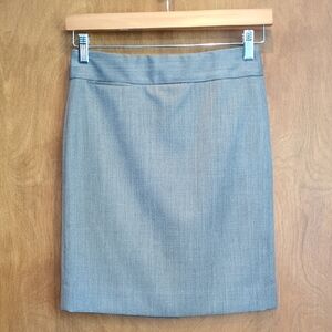 J. Crew Classic Wool Blend Pencil Skirt In Gray Size 00 Petite